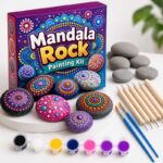 Glow-in-the-dark mandala rock painting kit – wholesale oem/odm kids craft set front view