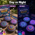 Glow-in-the-dark mandala rock painting kit – wholesale oem/odm kids craft set stitching detail