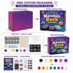 Glow-in-the-dark mandala rock painting kit – wholesale oem/odm kids craft set size reference