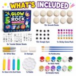 Glow-in-the-dark rock painting kit – wholesale oem/odm kids craft set front side back view