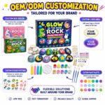 Glow-in-the-dark rock painting kit – wholesale oem/odm kids craft set size reference
