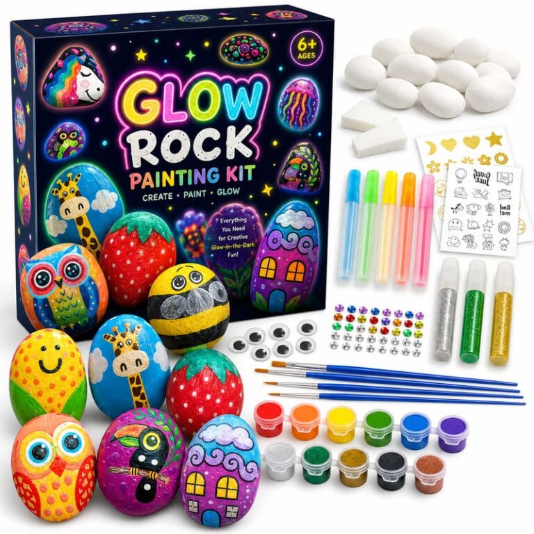 Glow-in-the-Dark Rock Painting Kit with Glitter – Wholesale OEM/ODM Kids Craft Set