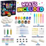 Glow-in-the-dark rock painting kit with glitter – wholesale oem/odm kids craft set front side back view
