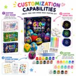 Glow-in-the-dark rock painting kit with glitter – wholesale oem/odm kids craft set size reference
