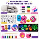 Glow-in-the-dark rock painting kit with pens – wholesale oem/odm kids craft set front view