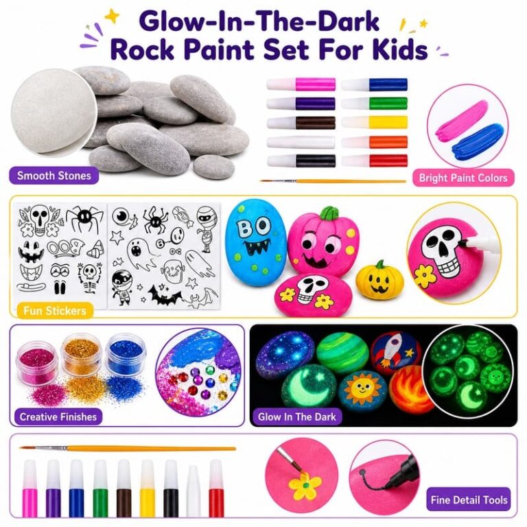Glow-in-the-Dark Rock Painting Kit with Pens – Wholesale OEM/ODM Kids Craft Set