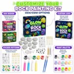 Glow-in-the-dark rock painting kit with stickers – wholesale oem/odm kids craft set size reference