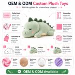 Green alligator plush toy design detail
