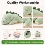 Green alligator plush toy embroidered detail