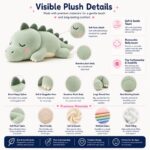 Green alligator plush toy size reference