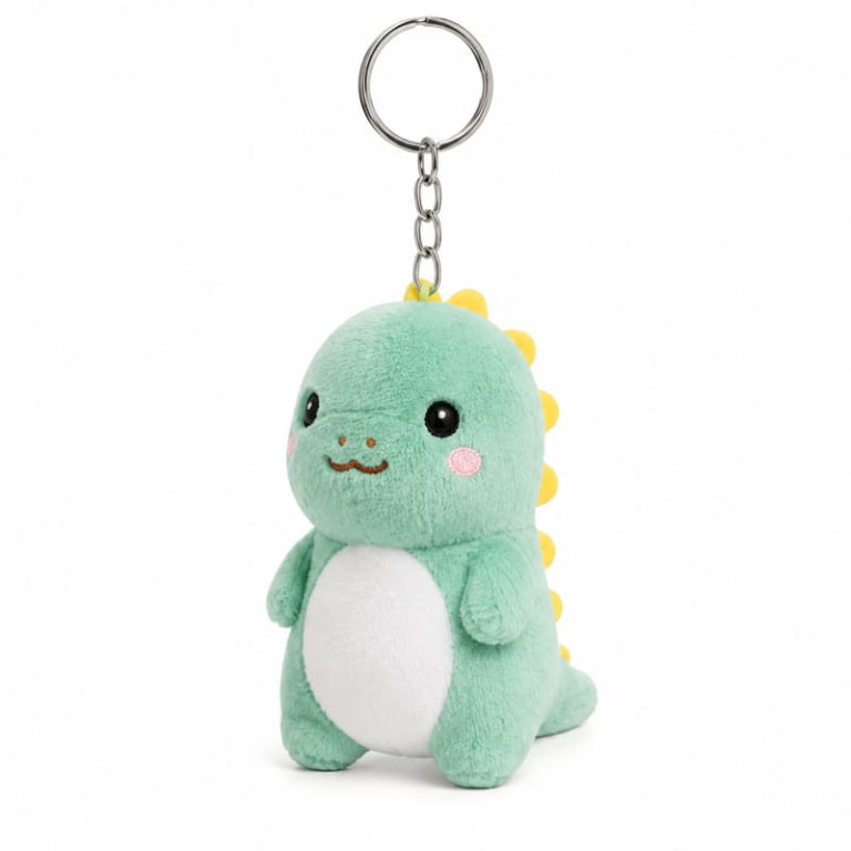 Green Dinosaur Plush Keychain for Wholesale Gifts and OEM/ODM Orders