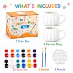 Halloween ceramic mug painting kit front side back view