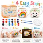 Halloween ceramic mug painting kit size reference
