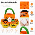 Halloween plush candy basket set size reference