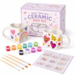 Heart rainbow paint your own mug kit front view