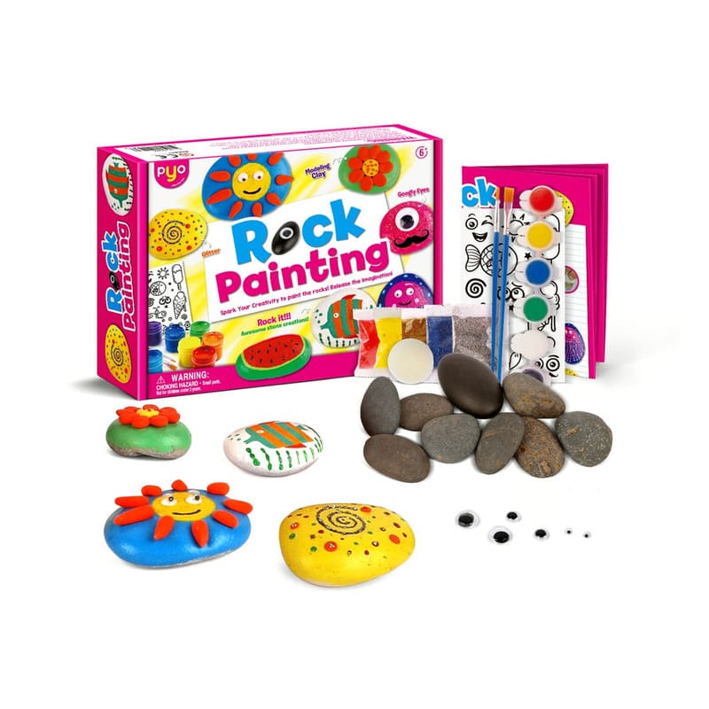 Hide-and-seek rock painting kit for kids – wholesale oem/odm kids craft set front view