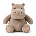 Hippo plush toy front view
