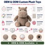 Hippo plush toy design detail