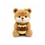 Honey bee teddy bear plush toy for custom retail and oem plush collections front view