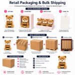 Honey bee teddy bear plush toy for custom retail and oem plush collections design detail