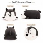 Husky dog plush toy front side back view