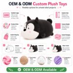 Husky dog plush toy design detail