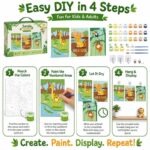 Jungle animal paint by numbers kit for kids size reference