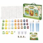 Jungle animal paint by numbers kit for kids front view