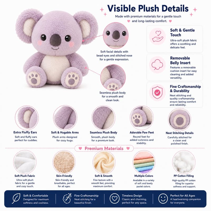 Koala plush toy size reference