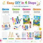 Landscape canvas painting kit for kids size reference