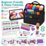 Large black crochet kit for beginners size reference