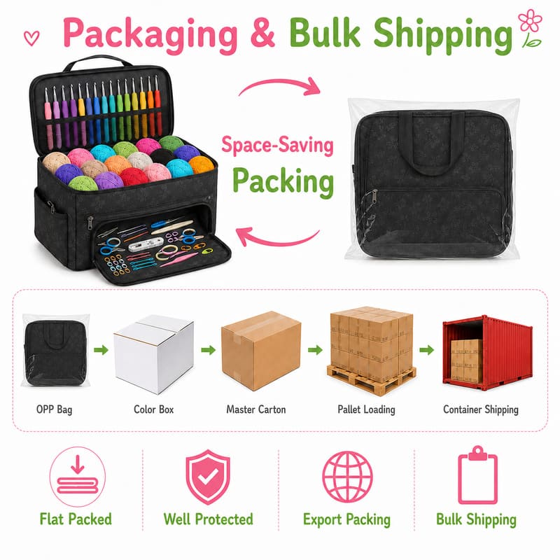 Large black crochet kit for beginners design detail
