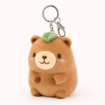 Capybara plush keychain front view