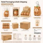 Capybara plush keychain design detail
