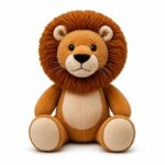 Lion plush toy front view