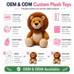 Lion plush toy design detail