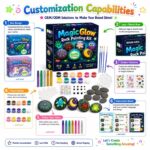Magic glow-in-the-dark rock painting kit – wholesale oem/odm kids craft set size reference
