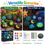 Magic glow-in-the-dark rock painting kit – wholesale oem/odm kids craft set embroidered detail