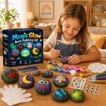Magic glow-in-the-dark rock painting kit – wholesale oem/odm kids craft set stitching detail