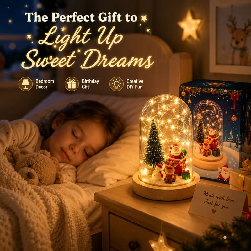 Make your own christmas night light kit for kids – wholesale oem/odm craft gift set front side back view