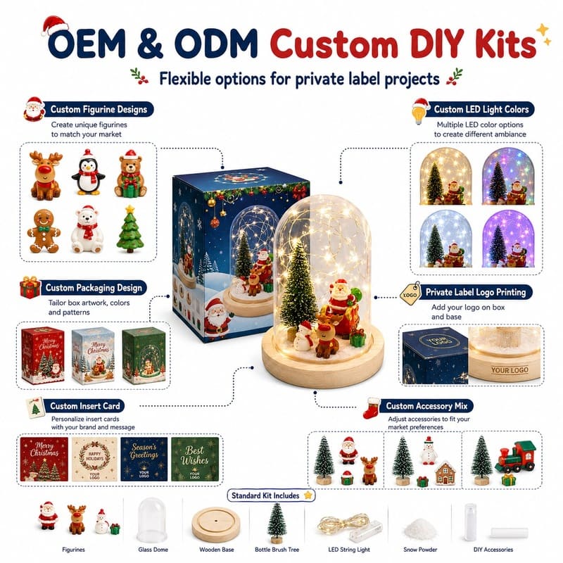 Make your own christmas night light kit for kids – wholesale oem/odm craft gift set design detail