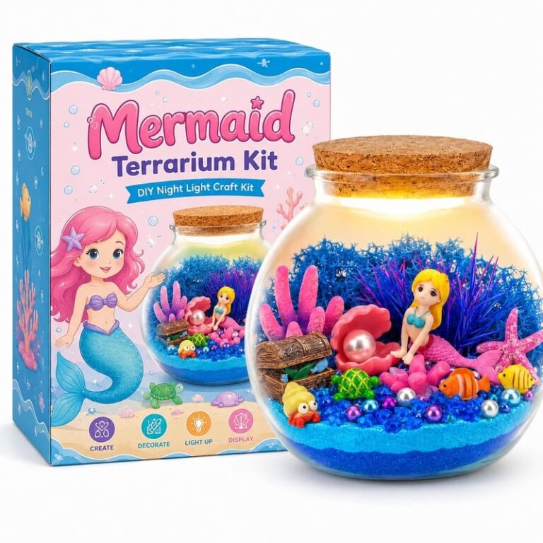 Mermaid Light Up Terrarium Kit for Kids – Wholesale OEM/ODM Craft Gift Set