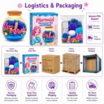 Mermaid light up terrarium kit for kids – wholesale oem/odm craft gift set stitching detail