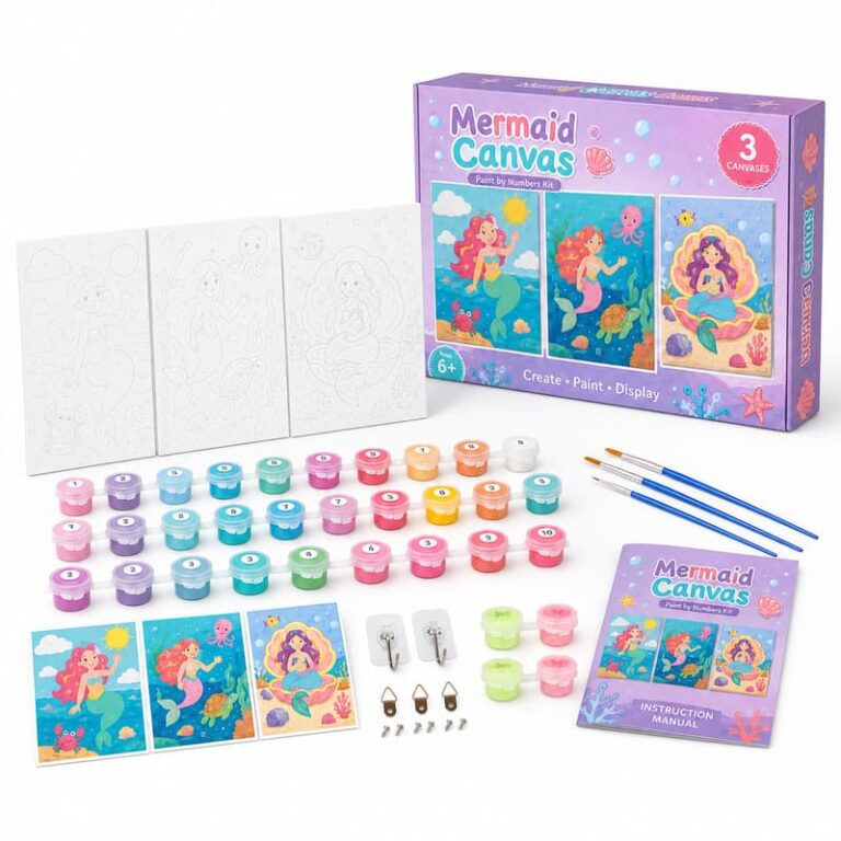 Mermaid Paint by Numbers Kit for Kids for Wholesale OEM/ODM Art Programs
