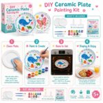 Ocean animal ceramic plate painting kit size reference