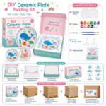 Ocean animal ceramic plate painting kit stitching detail
