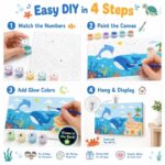 Ocean animal paint by numbers kit for kids size reference