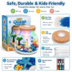 Ocean light up terrarium kit for kids – wholesale oem/odm craft gift set embroidered detail