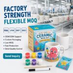 Octopus ceramic mug painting kit design detail