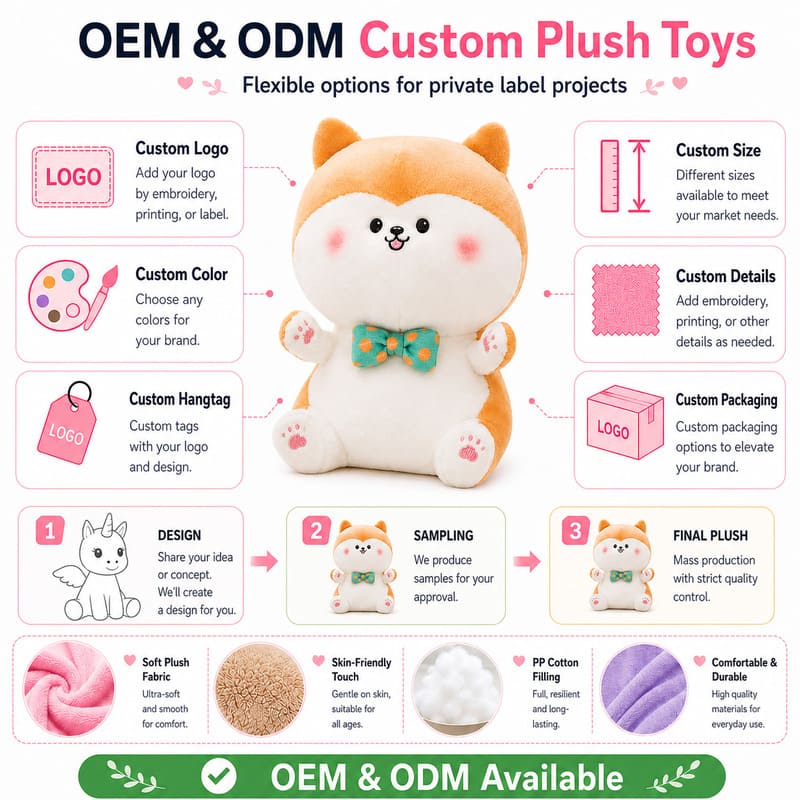 Orange cat plush toy design detail